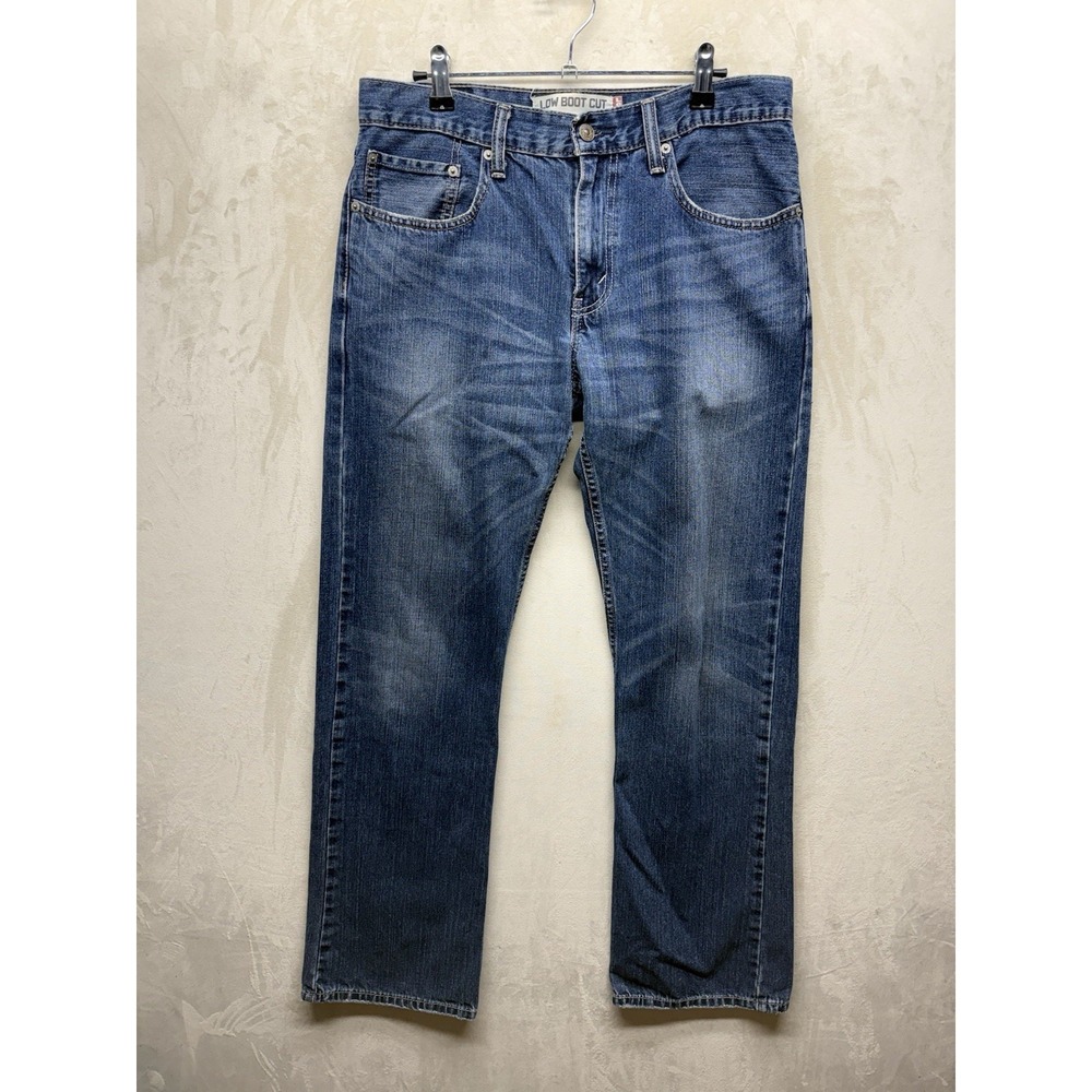 Y2K Levi's 527 Bootcut Jeans Mens 31x32 Blue Faded Denim Low Rise Mini-Flare